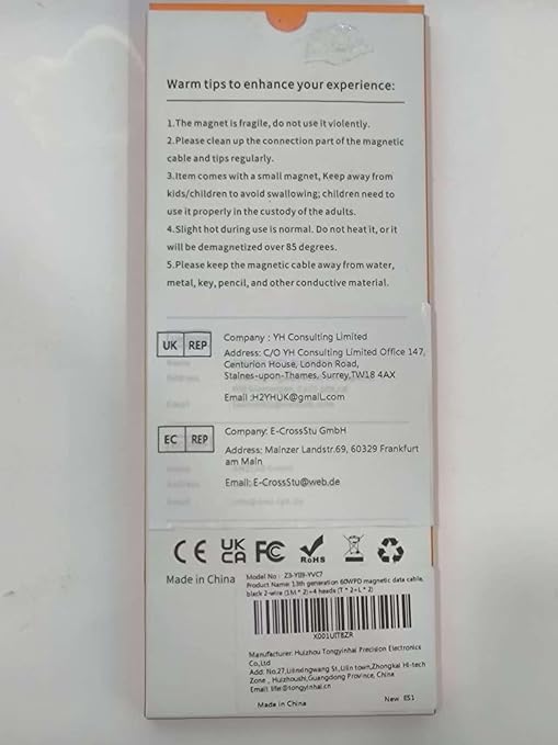 YKZ 3 in 1 Magnetic USB C to C Cable, Magnet Charging Cable, PD 60W Fast - Image 9