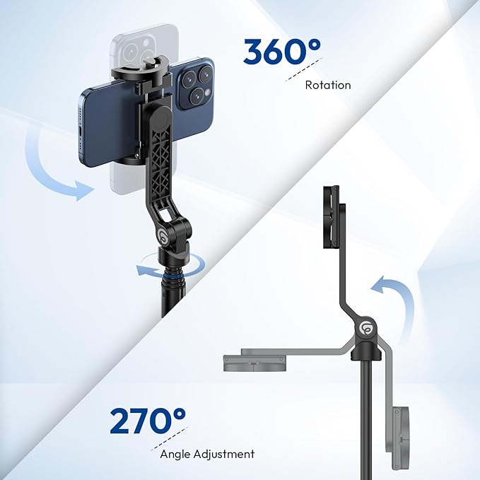ULANZI TT88 Magnetic Tripod for iPhone, 2-in-1 Phone Clip & Dual Cold Shoe - Image 3
