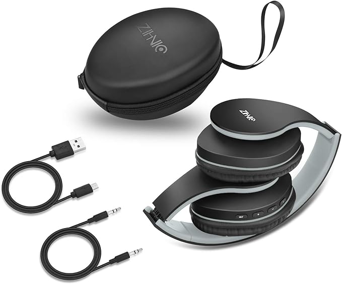 ZIHNIC Bluetooth Headphones Over-Ear, Foldable Wireless and Wired Stereo - Image 6
