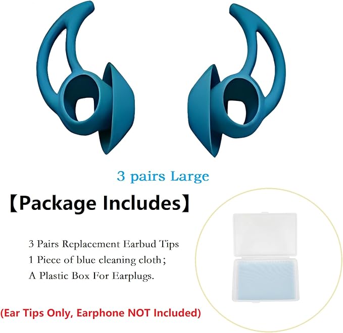 3 Pairs Large Earbud Tips Compatible - Image 2