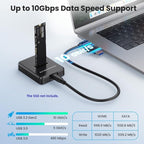 CY USB 3.0 USB-C Type-C to NVME M-Key M.2 NGFF SATA SSD Docking Vertical - Image 6