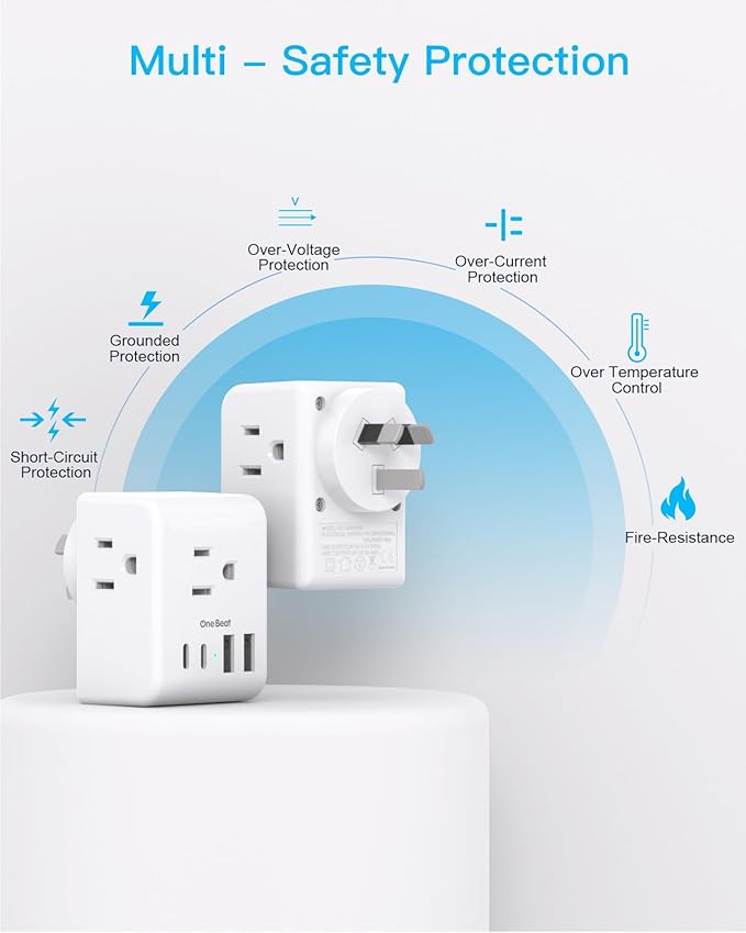 2 Pack Australia New Zealand Power Plug Adapter, Australia Travel Adapter - Image 7