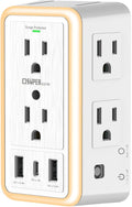 USB Wall Charger Surge Protector, Super Electro 6 Outlet Extender by Super+Electro