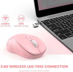 WisFox 2.4G Wireless Mouse for Laptop, Ergonomic Computer Mouse - Image 2