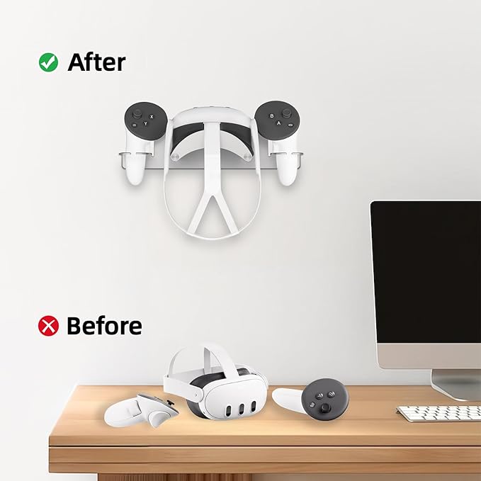 VR Wall Mount Aluminum Alloy, VR Headset Wall Mount Storage Stand Hook - Image 6