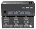 HDMI Displayport KVM Switch 3 Monitors 2 Computers 8K@60Hz/4K@144Hz, USB3.0 KVM by Welcometothebrandflagship
