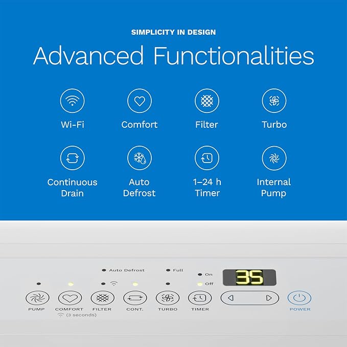 hOmeLabs 50 Pint Wi-Fi Dehumidifier - Image 5