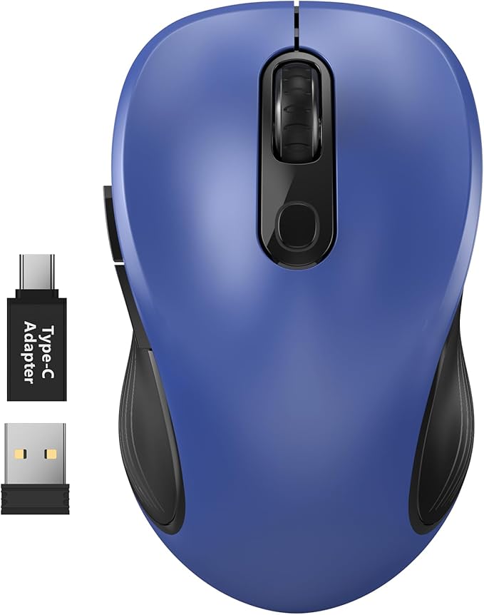 WisFox 2.4G Wireless Mouse for Laptop, Ergonomic Computer Mouse by Bringyouqualityproducts