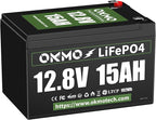 OKMO 12V 15Ah LiFePO4 Lithium Battery 12.8V, 4000+ Deep Cycles rechargeable by OKMOBeYourHomePowerBackup