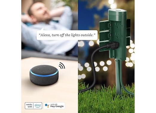 Feit Electric 125V 15A Alexa Google Smart Wifi Yard Stake - Image 4