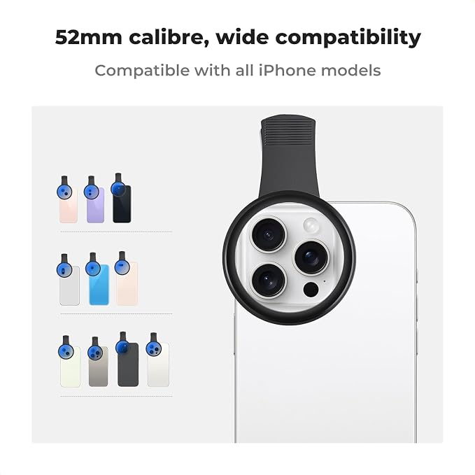 K&F Concept 52mm Clip-on CPL Phone Camera Lens Filter Kit, Circular Polarizer - Image 5
