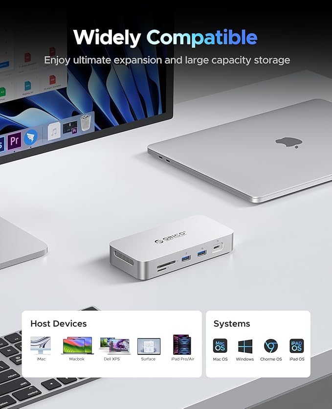 ORICO 2 TB External SSD Docking Station, SSD Expansion + Hub Extension - Image 6