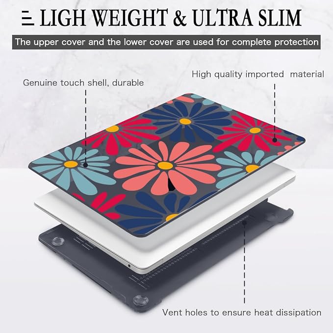 CISSOOK Compatible with MacBook Air 13 inch Case 2021 2020 2019 2018 Release - Image 3