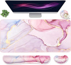 Large Mouse Pad and Keyboard Wrist Rest, Desk Pad by Youarenoble