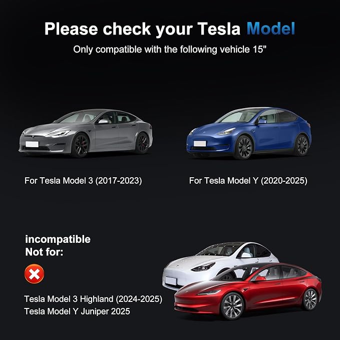 Screen Protector Kit Replace for Tesla Model 3 / Model Y, 15.6" Center Control - Image 2