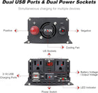 LVYUAN 500 Watt Pure Sine Wave Power Inverter 12V to 110V/120V DC to AC - Image 2
