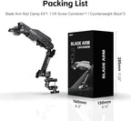 MOVMAX Blade Arm Bike Motorcycle Handlebar Mount Stabilizer, Camera Clamp Mount - Image 9