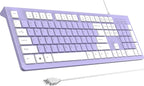 Computer Keyboard Wired, Plug Play USB Keyboard, Low Profile Chiclet Keys by COLIKES