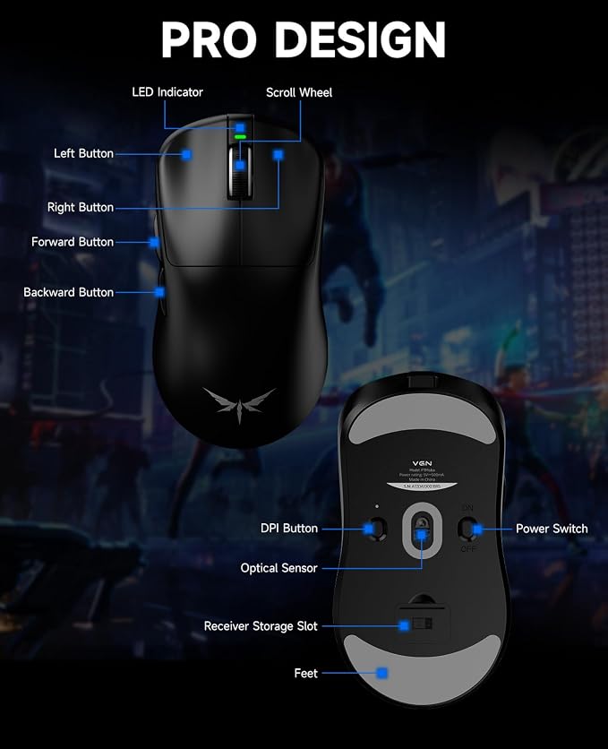 VGN F1 MOBA Wireless Gaming Mouse - Image 6