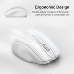 TECKNET Rechargeable Wireless Mouse, 2.4G Silent Mouse, Quiet Click, 6 - Image 4