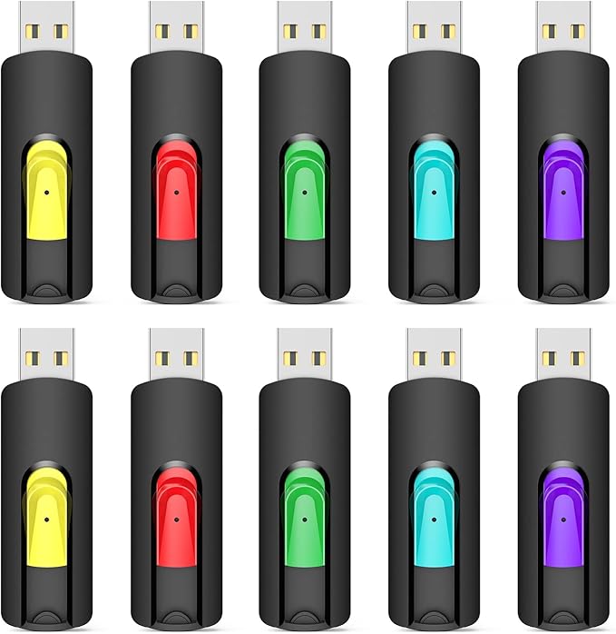 Aiibe 32GB Flash Drive 10 Pack 32GB USB Flash Drives Thumb Drive USB 2.0 Memory by Aiibe