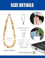 Handmade Natural Gemstone Beaded Charm Cell Phone Camera Lanyard, Wrist Strap - Image 5