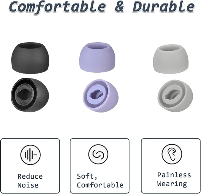 6 Pairs Replacement Eartips for Samsung Galaxy Buds Pro Headphones, Silicone - Image 4