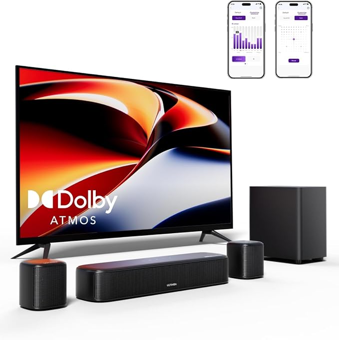 ULTIMEA 5.1ch Sound Bar with Dolby Atmos, Surround Sound System by ULTIMEA