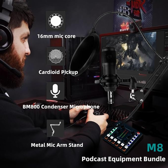 Podcast Equipment Bundle, BM-800 Recording Studio Package - Image 2