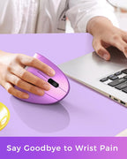 Lekvey Ergonomic Mouse, Wireless Vertical Mouse Rechargeable 2.4 GHz Optical - Image 9
