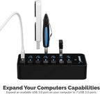 SABRENT 36W 7 Port USB 3.0 Hub - Image 2
