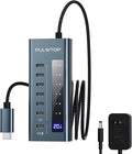 USB C Hub for Laptop, 7 in 1 10Gbps USB Adapter Support Data & Charging by PULWTOP