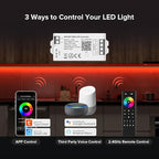 BTF-LIGHTING C03W RGB PWM SMD FCOB 4PIN LED Strip 2.4GHz Tuya WiFi Group - Image 2