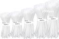 2000 PCS Zip Ties Assorted Sizes 4+6+8+10+12 Inch Self-locking Nylon Cable ties by MasiStranth