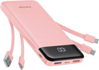 Charmast Portable Charger with Built in Cables, Power Bank with Cords Wires by Charmast