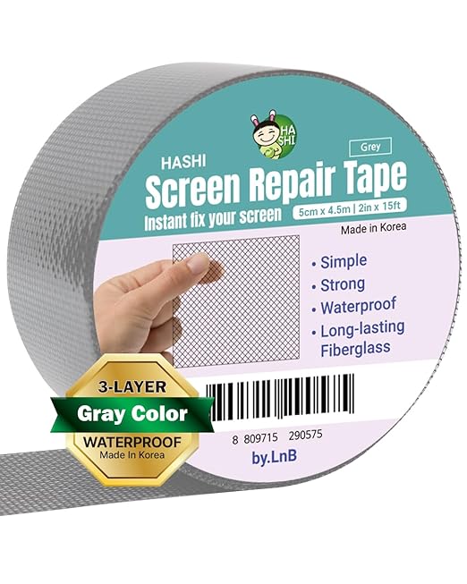 HA SHI Screen Repair Kit for Windows or Doors 3-Layer Strong Adhesive Tape by HASHI