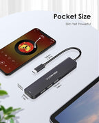 LENTION USB C Hub with 100W Charging, 4K@60Hz HDMI, Dual Card Reader, USB 3.0 & - Image 8