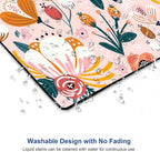 Pink Cute Flower Mouse Pad, Floarl Mouse Pad Custom Design, Square Waterproof - Image 5