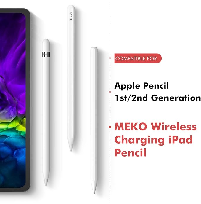 MEKO 4 Pack Replacement Tips for Apple Pencil 1st Gen & 2nd Gen, Pen Nibs for - Image 2