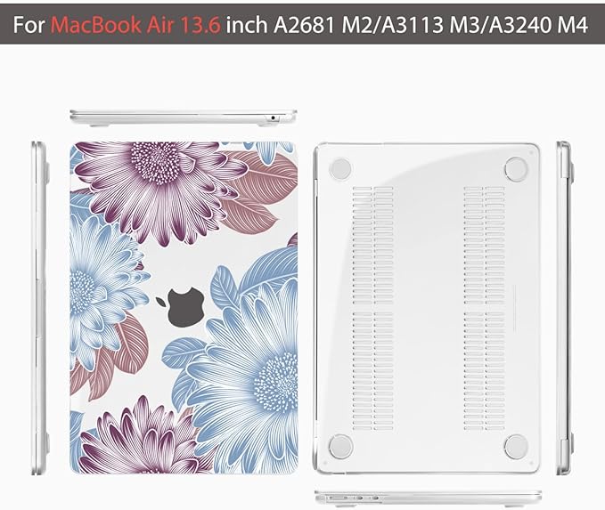 Teryeefi for MacBook Air M4 M3 M2 13.6 inch Case 2025 2024-2022, Fit Model - Image 7