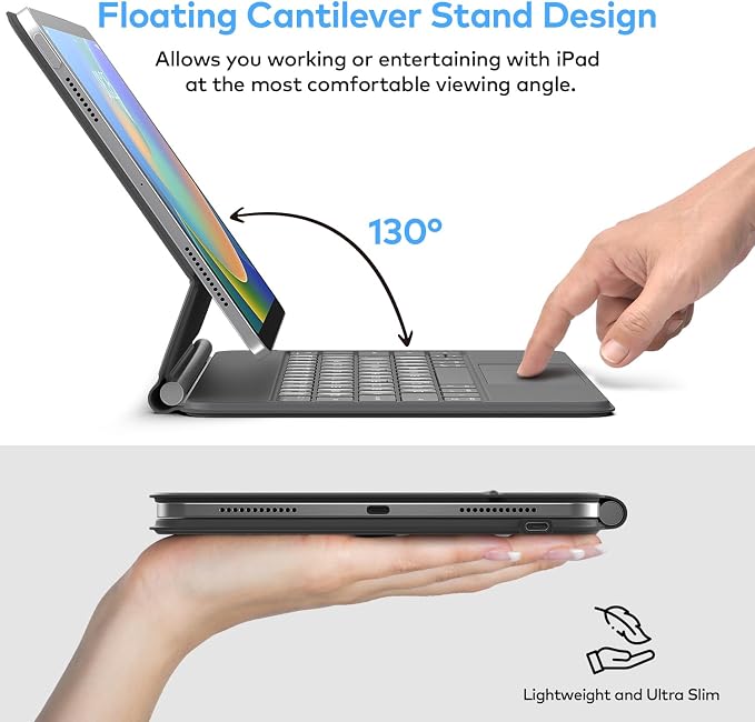 Keyboard Case for iPad 10th Generation 2022 & 11th – Magic-Style Keyboard - Image 3