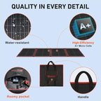 DOKIO 150W Portable Foldable Solar Panel Kit, - Image 5