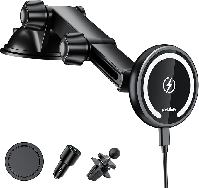 for Magnetic Magsafe Car Mount Charger, Wireless Car Charger by MAGJIEYX