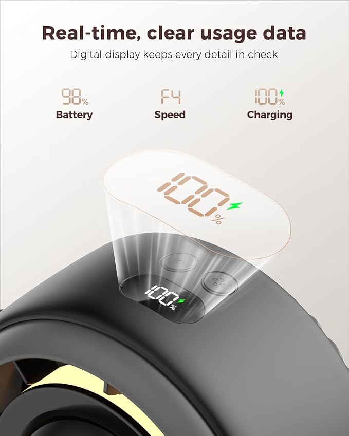 SWEETFULL Baby Stroller Fan - 4000mAh Rechargeable 4-Speed Quiet - Image 5