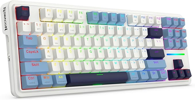 Redragon K728 PRO 80% Wireless Gasket RGB Gaming Keyboard, 3-Mode 87 Keys TKL - Image 2