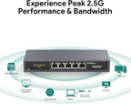 Ethernet Switch 2.5 Gigabit, 5 Ports Multi-Gigabit Ethernet Switch, Plug & Play - Image 2