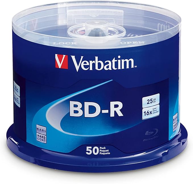 Verbatim BD-R 25GB 16X Blu-ray Recordable Media Disc by Verbatim