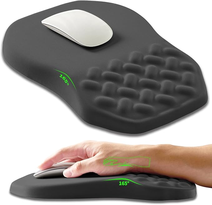 Ergonomic Slope Mouse Pad Wrist Support, Wrist Rest Mousepad by Armanza