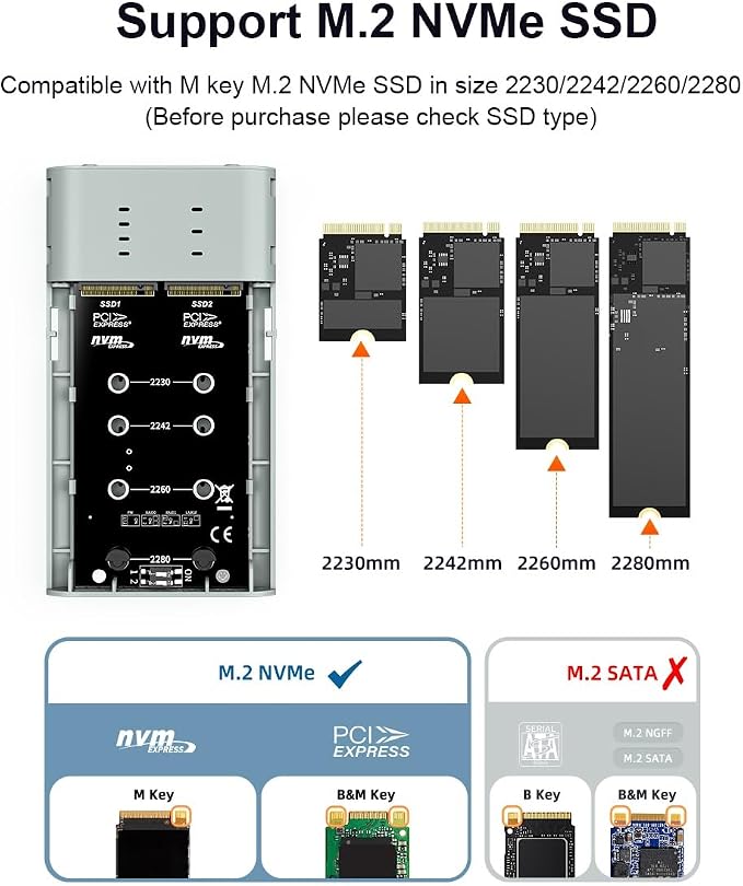 MAIWO Dual M.2 NVMe SSD Enclosure - Image 3