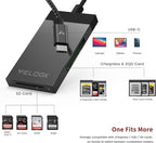 3-in-1 CFexpress/XQD/SD 4.0 UHS-II Card Reader USB C, VELOGK Dual-Slot USB 3.2 - Image 2